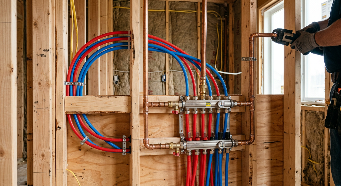 Création de réseau plomberie en cuivre et PER à Montrouge 92